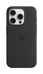 Apple Silikonskal med MagSafe till iPhone 15 Pro – svart ​​​​​​​
