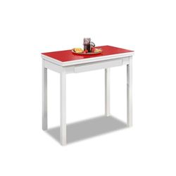 ASTIMESA MLBRO Tavolo da Cucina, Metallo, Rosso, 80x40cm