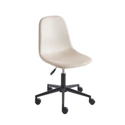 BAÏTA Lena Bureaustoel, velours, beige, 5 wielen