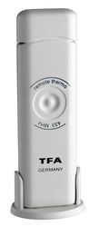 TFA Dostmann Émetteur supplémentaire, 30.3163, pour thermomètre numérique sans Fil Ratio, émetteur de température, Transmission sans Fil, Blanc