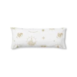 FUNDA DE ALMOHADA 100% ALGODÓN MODELO HOGWARTS GOLD CHRISTMAS DE 105 CM.