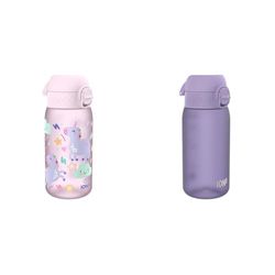 Ion8 Gourde Enfant, 350ml, Anti-Fuite, Facile à Ouvrir, Verrouillage Sécurisé & Gourde Enfant, 350ml, Anti-Fuite, Facile à Ouvrir, Verrouillage Sécurisé, Violet Clair