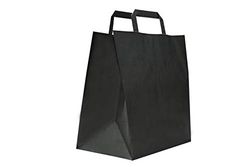 Carte Dozio S.r.l. Shopper Kraft con fondo cuadro, color negro