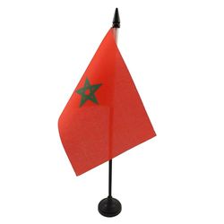 Drapeau de table Maroc 15x10cm - PETIT Drapeaux DE BUREAU marocain 10 x 15 cm - AZ FLAG