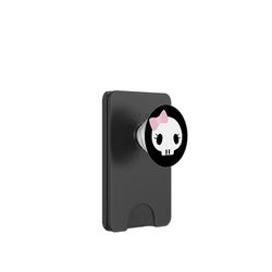 Carino Teschio Arco Rosa Anime Kawaii Otaku Retro PopSockets PopWallet per MagSafe