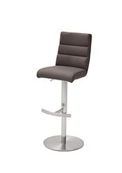Robas Lund Tabouret de Bar Marron, Cuir Tournable 360°, Chaise Bar réglable en Hauteur, Giulia B