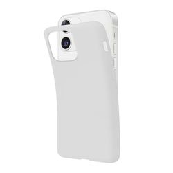 SBS Cover per iPhone 12/12 Pro Bianco Snow Pantone White, Custodia Morbida e Flessibile Antigraffio, Cover Sottile e Comoda da Tenere in Tasca, Custodia Compatibile con Ricarica Wireless