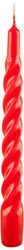 Cereria di Giorgio Risthò Bougies Tortillon Laqué, Cire, Rouge, 2,2 x 2,2 x 21 cm, 6 unités