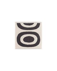 Marimekko - Melooni Mini Hand Towel - Cotton - Colour: Charcoal-Off White - 30 x 30 cm