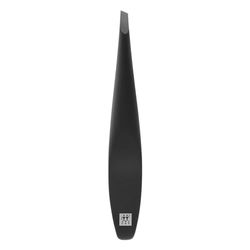 ZWILLING Pincette (Pointe biseautée, Élimination des poils de sourcils et des échardes, Largeur de manche élargie, Hypoallergénique), Premium, noir, 100 mm