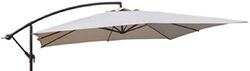 Megashopitalia Top vervangend zeil voor parasol, vierkant, 3 x 3 m, 8 stangen van polyester, beige