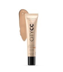 MÁDARA Organic Skincare | Anti-Pollution CC Cream SPF15 LIGHT BEIGE - 40ml, Mit Hyaluronsäure und breitspektrigem UVA/UVB-Sonnenschutz, Leicht, Seidige Textur, Ecocert-zertifiziert.