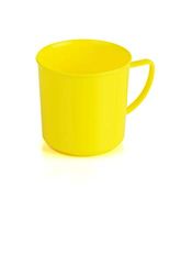 Kimmel Mugg med handtag, tekopp kaffemugg återanvändbar okrossbar liten 180 ml, plast, gul, 21-000-1502-1