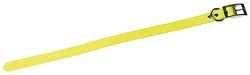 JANUEL - Hondenhalsband, polyester, gecoat polyester, zacht, PU - lengte 55 cm x breedte 25 mm - geel