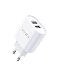 UGREEN USB-laddare Flera 3,4A laddningskontakter USB 2 portar USB Power Bank Kompatibel med iPhone 16/15/14/13/12/11/X/8/7, iPad, Galaxy S10 S9 A51, mobiltelefoner, kameror, surfplattor etc.