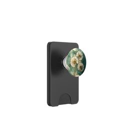 Flores de diente de león manchadas patrón floral verde salvia PopSockets PopWallet para MagSafe