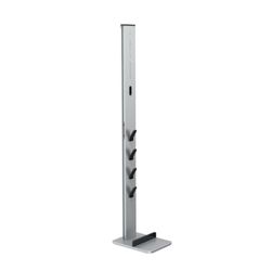Xavax Base Organiser for Battery-powered Vacuum Cleaners, 29.5 x 22 x 128 cm, si, Black/Silver