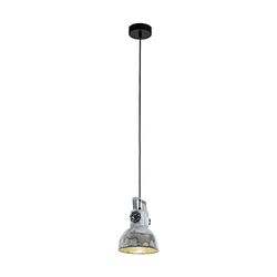 Eglo 49619 Iluminação suspensa preto, zinco E27 40 W, iluminação de suspensão, preto, zinco, aço, redor, preto, interior, II