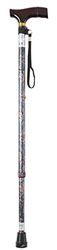 Homecraft Coloured Walking Sticks, Height-Adjustable Walking Stick for Stability and Support, Paisley
