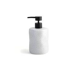 H&H Dosa Sapone in Ceramica Effetto Martellato Colore Grigio 16,5cm