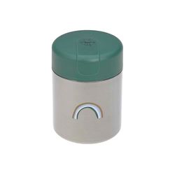 LÄSSIG Baby Kinderen Thermo Warmhoudbox Brei Snacks Lekvrij Roestvrij Staal 315 ml/Food Jar Happy Rascals Smile