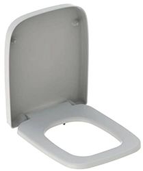 Keramag 572120000 Sedile copri-WC Renova Nr. 1 Plan, con coperchio e cerniera in metallo, chiusura automatica, bianco