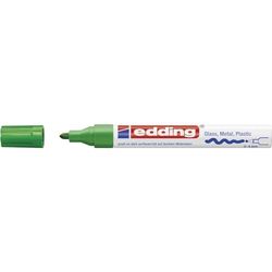 edding 750 gloss paint marker - green - 1 paint marker - round nib 2-4 mm - paint pen for glass, pebbles, wood, plastic, paper - waterproof, high coverage