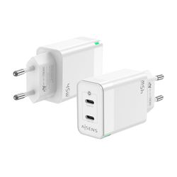 AISENS - ASCH-45W2P005-W - oplader GAN 45W, 2XUSB-C PD3.0 QC4.0, wit