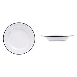 Olympia 6 x smalto piatto 245 mm da pranzo servizio da tavola cucina & Smalto piatto fondo 245 mm 9 1/2 (dia) servizio da tavola cucina