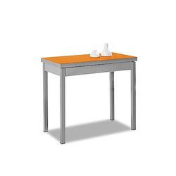 ASTIMESA Boek type keukentafel, metaal, oranje, 80 x 40 cm tot 80 x 80 cm