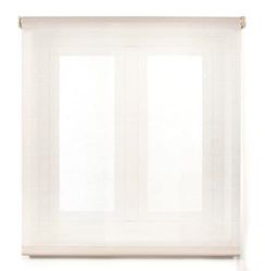 Blindecor Belmont rolgordijn, lichtdoorlatend, glanzend, beige, 130 x 180 cm (breedte x hoogte), stofmaat 127 x 175 cm