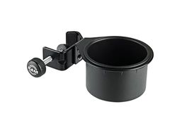 K&M 16024 Can Holder Black – Shelf for Cups and Cans, Screw-On up to Diameter 3 cm, Flexible and Practical