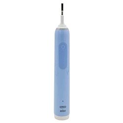 Oral-B Pro 3 3000 - Cepillo de dientes eléctrico con 3 modos de limpieza y control visual de presión de 360° para el cuidado dental, 2 cepillos de pinza, diseñado por marrón, azul