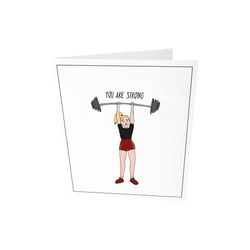 The Gift Label Tarjeta de saludo - You are strong