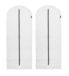 Brabantia - Copriabiti XL - Custodia Protettiva per Abiti - per Armadi - Organizer per Stendibiancheria - Custodia Trasparente da Appendere - Adatta per Cappotti - Set di 2 - White - 60 x 150 cm