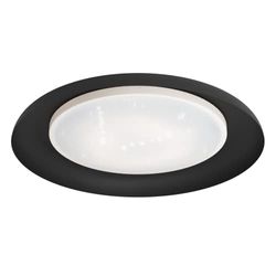 EGLO Led plafoniera Penjamo, lampada da soffitto effetto cristallo, in metallo e plastica, illuminazione da soggiorno in nero e bianco, Led bianco caldo