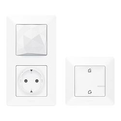 Legrand, Valena Life with Netatmo Starter Pack, Wireless Gateway with Switchable Socket 16A + Master Switch ‘Come/Walk’, Local Control or via App or Voice Command (Alexa, Siri, ..), 752196