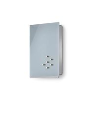 blomus -VELIO- sleutelkast/glazen magneetbord in trendy grijs, hoogwaardige afwerking, 7 sleutelhaken, magnetische sluiting, moderne sleutelbox (B/H/D: 20 x 30 x 5 cm, grijs, 65372)
