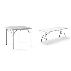 KG KITGARDEN Folding C84 Mesa Plegable Multifuncional, Blanco, 74 cm & Mesa Plegable Multifuncional, 180x74x74cm, Blanco, KG Folding 180