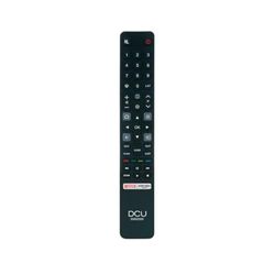 DCU Tecnologic | TV-fjärrkontroll, TCL TV-fjärrkontroll innehåller knappar för Netflix, Prime Video, svart färg