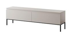 Selsey TV kast board sideboard tv-tafel televisiekast met kasten 150 cm zwarte poten taupe Bemmi