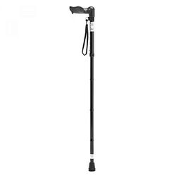 HOMECRAFT Comfy Grip Sticks, 775-875 mm, Right Hand, Black, Folding, Walking Stick for Support and Stability, Contoured Handle, Handicapped and Disabled (Eligible for VAT exemption in the UK)