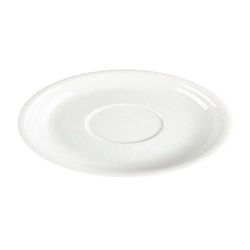 Olympia White Ware Cappuccino Saucers 160mm Porcelain White Plate 12pc