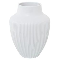 Vaso da tavolo in ceramica bianco opaco 18 x 24 cm, bocca9,5 cm