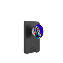 Gorilla Styled Helmet and Glasses - Street Art Colorful Urban PopSockets PopWallet for MagSafe