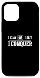 Custodia per iPhone 15 Pro Divertente I Slay Slit I Conquer Per Un Operatore Slitter Taglio