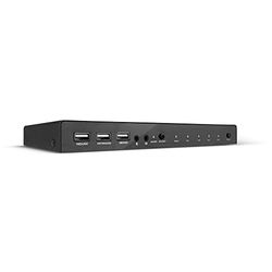 LINDY CONMUTADOR KVM HDMI 18G, USB 2.0 Y AUDIO, 4