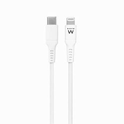 Ewent USB-C Lightning-kabel [Apple MFi], iPhone USB-C kabel met PD 20W 3A snellading, USB-C Lighting compatibel met iPhone 13/13 Pro/13 mini/12/12 PRO/11/XR/X/8Plus, iPad Pro, wit