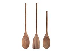 H&H Set 2 Cucchiai in Legno Acacia 25/30cm + Paletta 30cm