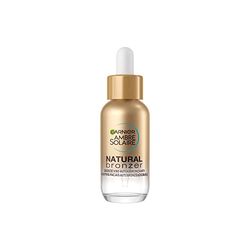 Garnier Natural Bronzer Självbrännande ansiktsdroppar för en enhetlig och naturlig effekt, snabb absorption, fuktgivande, hyaluronsyra och kokosnötsvatten, bärnsten solaire, 30 ml